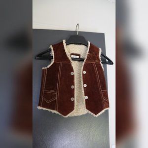 Vintage 70s children's leather cowboy vest